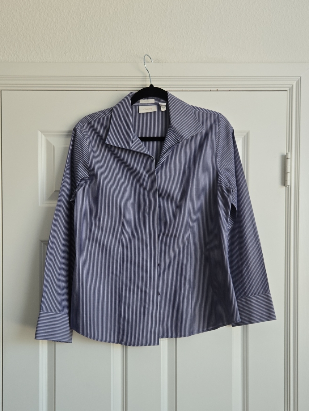 Chicos striped button up (chicos size 1)